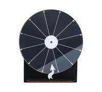 Prize Wheel - 11 Inch Wood Fortune Spinner, Erasable Roulette Disc, Chance Hub Raffle Board, Luck Circle Game Tablet | Decision Tool Selection Dials And Best For Festive Carnival Trade Show Events