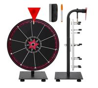 Prize Wheel - 12" Wheel with 10 Slots, Stand, Marker and Eraser | Spinner | Erasable Prize Wheels for Carnival, Events, Class Games