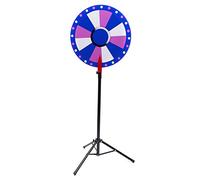 Prize Wheel 60cm Spinning Prize Wheel with Marker 120-170cm Adjustable Folding Iron Stand Dry Erase Board, Color Prize Wheel for Fortune Spin Game in Party Pub Trade Show Carnival