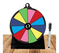 Prize Wheel - Acrylic 20 x 15 x 7 cm | Turn the Wheel with Stand with Erasable Reusable Trade Shows Carnival Parties - Heavy Duty Roulette - Hee l Desktop Spinner