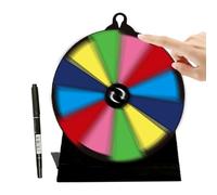 Prize Wheel Spinner, Tabletop Turntable with Stand, 7.87x5.91x2.76 Inches Study Clicker Mechanism, Reusable Spinnings Game Board for Trade Shows, Carnivals, Fundraising, Events, Performances, Parties
