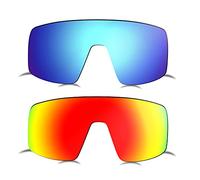 Prizo ORL Polarized Replacement Lenses for Oakley Sutro Sunglasses OO9406 - Multi Options, Black+orange+blue, L