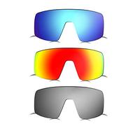 Prizo ORL Polarized Replacement Lenses for Oakley Sutro Sunglasses OO9406 - Multi Options, Black+orange+blue, L