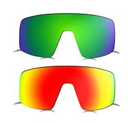 Prizo ORL Polarized Replacement Lenses for Oakley Sutro Sunglasses OO9406 - Multi Options, Black+orange+blue, L