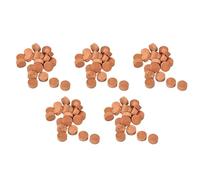 PRIZOM 100 Pieces Cork Mats Saxophone Trumpet Horn Key Spit Value Cork Stamps for Brass Parts Instrument Repair Accessories (Light Brown)