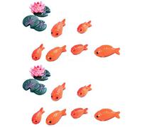 PRIZOM 16 Pcs/Set Miniature Miniature Goldfish Garden Animals Mini Fee Decorative Ornaments Micro Landscape Foam Resin Toy