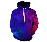PRJN Men's 3D Long Sleeve Hoodie Unisex 3D Hoodie Sweatshirt Printed Hoody Drawstring Pullover with Pocket 3D Mens Hoodie Multi Coloured Tops Casual Pullover Long Sleeve Fleece Hoody with Pockets