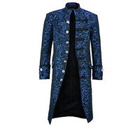 PRJN Men's Long Jacket Steampunk Vintage Coat Halloween Costume Cosplay Party Outerwear Jacket Coat Men Steampunk Vintage Tailcoat Buttons Jacket Overcoat Outwear Tops for Winter Autumn
