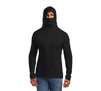 PRJN Men's Muscle Long-sleeved Shirt Fitness Training Exercise Sports Mask With Gloves Casual Hoodie Men's Mask Splicing Hoodie Long Sleeve Hooded Sweatshirt Leisure Sports Hooded Long Sleeve T-shirt