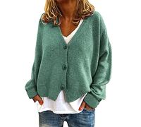 PRJN Open Front Cardigan Cashmere Wool Long Sleeve Fashion Sweater for Women Womens Button Down Knit Cardigan Faux Fur Sweater Coats Womens Knit Cardigan Button Down V Neck Knitwear Loose Outwear