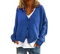PRJN Open Front Cardigan Cashmere Wool Long Sleeve Fashion Sweater for Women Womens Button Down Knit Cardigan Faux Fur Sweater Coats Womens Knit Cardigan Button Down V Neck Knitwear Loose Outwear