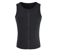 PRJN Slimming Vest Body Compression Shapewear Elastic Slim Shaper Exercise Solid Men Body Slimming Vest Shirt Body Shaper Tummy Control Compression Undershirt for Loss Men's zipper sports vest