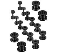 Prjndjw Screw Fit Ear Gauges Kit Surgical Steel Tunnel Expander Earrings Earlobe Plugs Stretching Body Piercing Jewelry Set for Women Men 14G-00G 8 Pairs, 1.6mm, 2mm, 3.2mm, 4mm, 5mm, 6mm, 8mm, 10mm