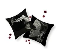 PRK 14 Cushion Covers 2 pcs Halloween Gothic Pillow Throws Monsters for Livingroom Bedroom Couples Sofa Horror Scary Pillowcase Set 45 x 45cm