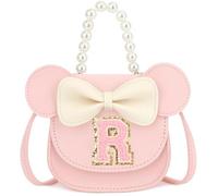 PRLINJSK Easter Basket Stuffers Toddler Purse for Kids Gifts, Birthday Gifts for 3 4 5 6 7 8 Year old Girl,Mouse Crossbody Mini Handbag, Pink, S, R