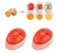 Prmape 2 PCS Egg Timer, Egg Timers for Boiling Eggs, Reusable Colour Changing Egg Timer, Soft Medium Hard Egg Timer for Gift and Home Use