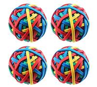 Prmape 4 Rolls 400 Pieces Rubber Band Ball Coloured,Elastic Band Balls,Elastic Bands Strong for Office,Home DIY Arts Crafts Document Organizing,Assorted Colors
