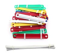 Prmape 50 Pcs Durable Filing Strip Fastener, Colored Filing Clip, Plastic Fasteners Filing Clips for Paper Files