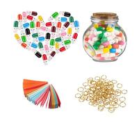 Prmape Pack of 101 Letter Capsule with Desired Bottle, Message Capsule with Rolled Love Letters, Smile Face Capsule Message for Boyfriend or Girlfriend