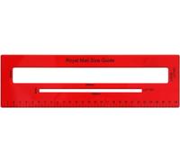 PRMGLOBAL Guide Ruler for Postal Sizes - Small & Large Letter Template - Proportional Charge Guide for Post Office Postage - Dual Size Measurement - Mail Sizer, Slot Template, Letter Envelope - Red