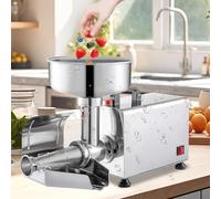 PRMTYUP 450W Sauce Maker Machine, 304 Stainless Steel Electric Tomato Strainer, Pure Copper Motor, Milling Machine for Ketchup, Strawberry Sauce, Blueberry sauce,Silver