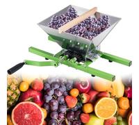 PRMTYUP 7 Litre Stainless Steel Fruit Mill, Fruit Crusher with Handle, Manual Juicer Grinder, Portable Scratter Pulper, for Making Juice Spice or Must, Easy to Clean,A