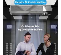 PRMTYUP Air Curtain Machine, 82cm Elevator Air Curtain Machine, Elevator Special Fan, No Refrigeration, Human Body Sensing/Button Optional,White,Button type