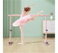 PRMTYUP Ballet Barre, Height Adjustable 65-105cm Dancing Stretching Bar, Steel Ballet Dance Poles, Portable Freestanding Ballet Equipment for Adult, Kids for Household Use,Pink,100cm
