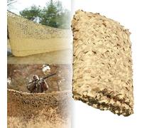 PRMTYUP Beige Camouflage Netting, Camo Net For Kids Game, Outdoor Shade Canopy, Terrace Canopy, Camouflage Net for Pergola, Sun Protection, Garden Decoration,01,7x15m