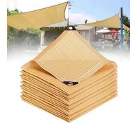 PRMTYUP Beige Shading Net, Wrapped Perforated Shading Cloth, Features a Shading Rate of up to 90%, Outdoor Shade Fabric with Grommets, for Greenhouse/Garden/Pergola/Patio Lawn,Beige,3 * 5m