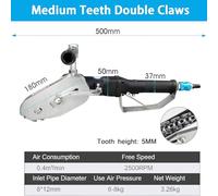 PRMTYUP Carton Paper Stripping Machine, Pneumatic Carton Box Waste Stripper, Paper Edge Cutter Trimming Tool with Alloy Steel Chain, Inlet Pressure 6-8 Kg,Medium Teeth Double Claws