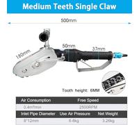 PRMTYUP Carton Paper Stripping Machine, Pneumatic Carton Box Waste Stripper, Paper Edge Cutter Trimming Tool with Alloy Steel Chain, Inlet Pressure 6-8 Kg,Medium Teeth Single Claw