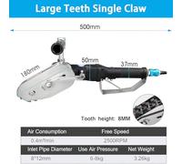 PRMTYUP Carton Paper Stripping Machine, Pneumatic Carton Box Waste Stripper, Paper Edge Cutter Trimming Tool with Alloy Steel Chain, Inlet Pressure 6-8 Kg,Large Teeth Single Claw