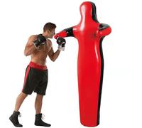 PRMTYUP Hanging MMA Grappling Dummy, Judo Dummy Bag, Practice Throwing Boxing Bag, Grappling Standing Sitting Laying Throwing, for Martial Arts Boxing Karate Training,Red,1.2m 10KG