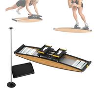 PRMTYUP Ski Exercise Machine, Ski Simulator Training Machine, 3D Cross Trainer, Strength and Balance Training Tool Set, 150kg Load, for Waist, Abdomen and Leg Training,A