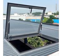PRMTYUP Skylight Roof Window, Egress Roof Window with Double-Layer Tempered Glass, Roof Viewing Aluminium Skylight, for Roof, Attic, Basement, Sun Room,LxW 60x95cm/23.6x37.4in