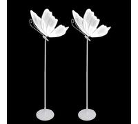 PRMTYUP Wedding Butterfly Floor lamp Creative Butterfly Ceiling Lamp Butterfly Hanging Decoration Props for Wedding,White2PCS,60CM/24INCH