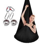 PRMTYUP Yoga Swing, Anti-Gravity Air Elastic Swing, 4M Hammock Yoga Kits, Durable Hammock, Yoga Aerial Silks, Pilates Aerial Dance Equipment, for Yoga, Pilates,17,4 * 2.8m