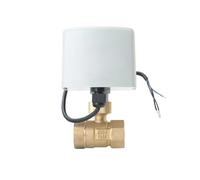 PRNDKYQZ 1/2" 3/4" 1" 2" Motorized Ball Valve 3-Wire 2 Control AC24V AC220V DC12V DC24V Brass Electric Ball Valve Big Torque Metal Motor(0.75 Inch)
