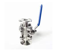 PRNDKYQZ Fit DN15/DN20/DN25/DN32/DN40/DN50 Pipe x 1.5" 2" 3" 4" Tri Clamp Full Port 3-PC Ball Valve SUS304 Stainless Steel Homebrew Beer(Dn25 - K50.5mm)