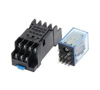 PRNDKYQZ MY4NJ 14PIN 4DPDT Electronic Micro Mini Electromagnetic Relay 5A Coil with PYF14A Socket Base DC12V DC24V AC110V 220V 380V 50set(AC 36V)