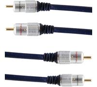 Loops PRO - 0.5m Twin/Dual 2 RCA Male to Plug Interconnect Cable/Lead - Audio PHONO Amp