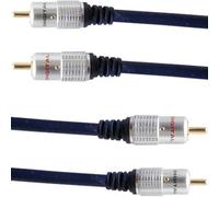 Loops PRO - 0.5m Twin/Dual 2 RCA Male to Plug Interconnect Cable/Lead - Audio PHONO Amp