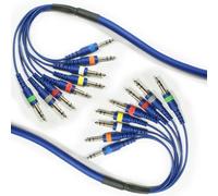 PRO 1.8m 8 Way 6.35mm Stereo Male Jack to Plug Loom Cable 1/4" Audio Snake Lead