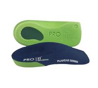 PRO 11 WELLBEING 1 Pair of Slim Fit 3/4 Orthotic Insoles with Heel Pad for Plantar Fasciitis (11/13 UK, Green)