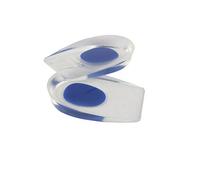 PRO 11 WELLBEING 2 Pairs of Clear Orthotic Gel Heel Cups for Treatment of Plantar Fasciitis (Blue, 4-7)