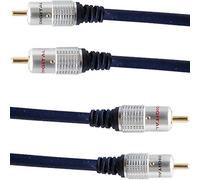 PRO 1m Twin Dual 2 RCA Male to Plug Interconnect Cable Lead Audio PHONO Amp