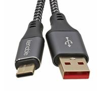 kenable PRO 20AWG USB-C Ultra Fast Charger/Quick Charge 3A+ Cable for Phones 1m Black