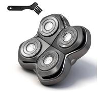 Pro 4 Shaver Replacement Heads Compatible with Pitbull, Palm & Butterfly Kiss Shavers, Floating 4-Head Rotary Blade for Bald Men, Wet and Dry Shaving
