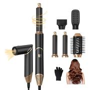 Pro 5 in 1 Hair Styler, Air Styler Hair Dryer Brush Set, Magic Styler with 32mm Auto Air Curling Iron | 1000w Blow Dryer, for Voluming, Drying, Straightening and Curling | 3 Temps Setting (50°-105℃)